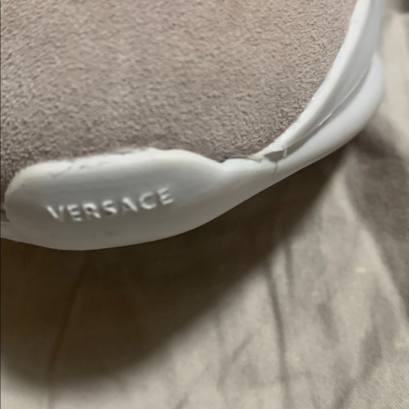 Versace Pink and White Women's Sneakers - Picture 5 of 9